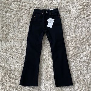 BRAND NEW zara “cropped flare” jeans